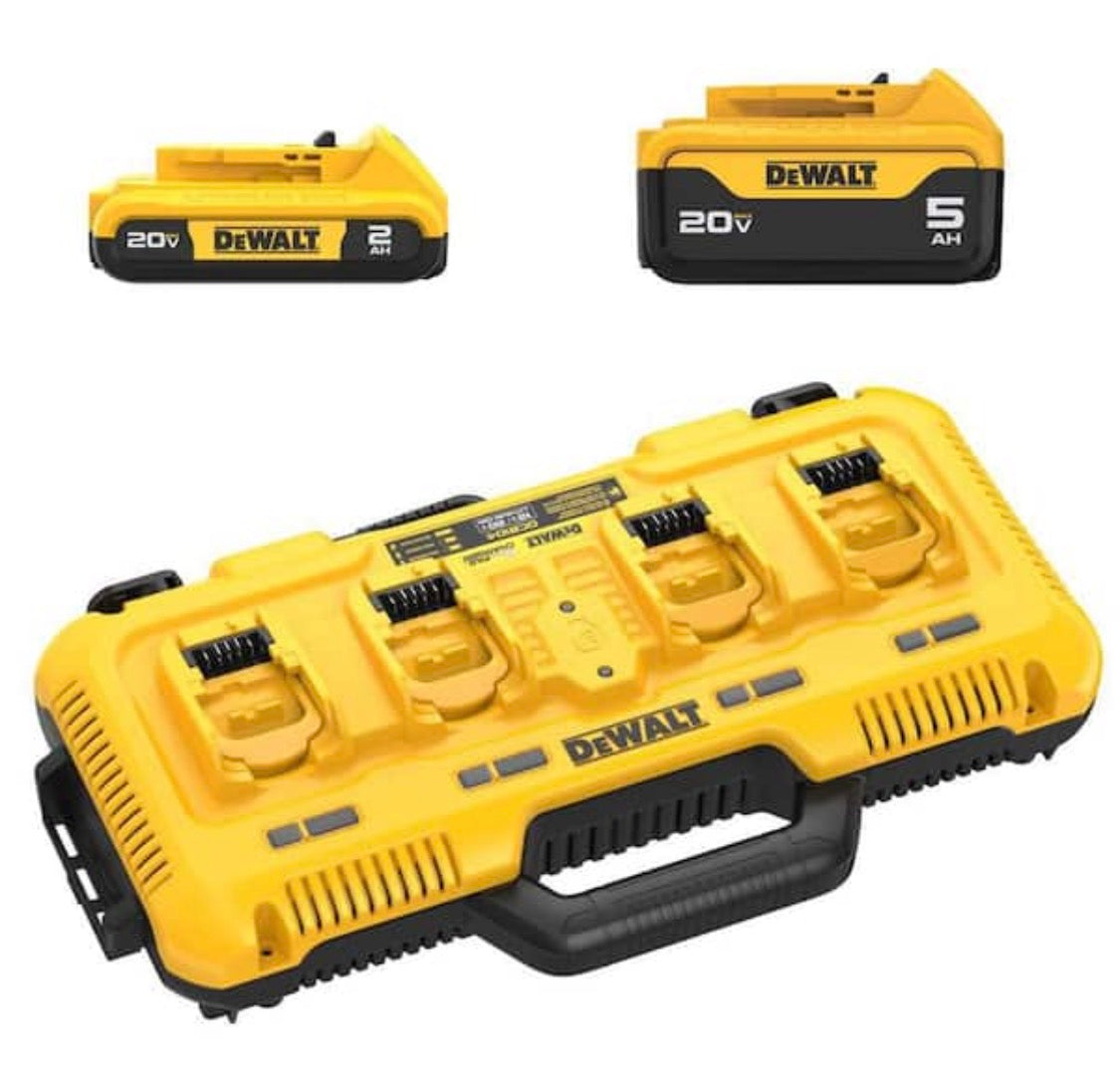 DEWALT DCB235-2C 20V MAX Battery Kit (2 Batteries + Multi-Port Charger)