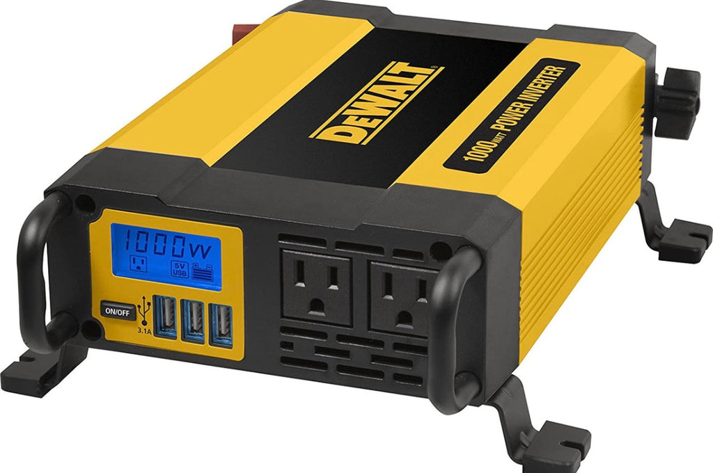 DEWALT DXAEPI1000 1000W Power Inverter – Car Battery Converter with AC Outlets & USB