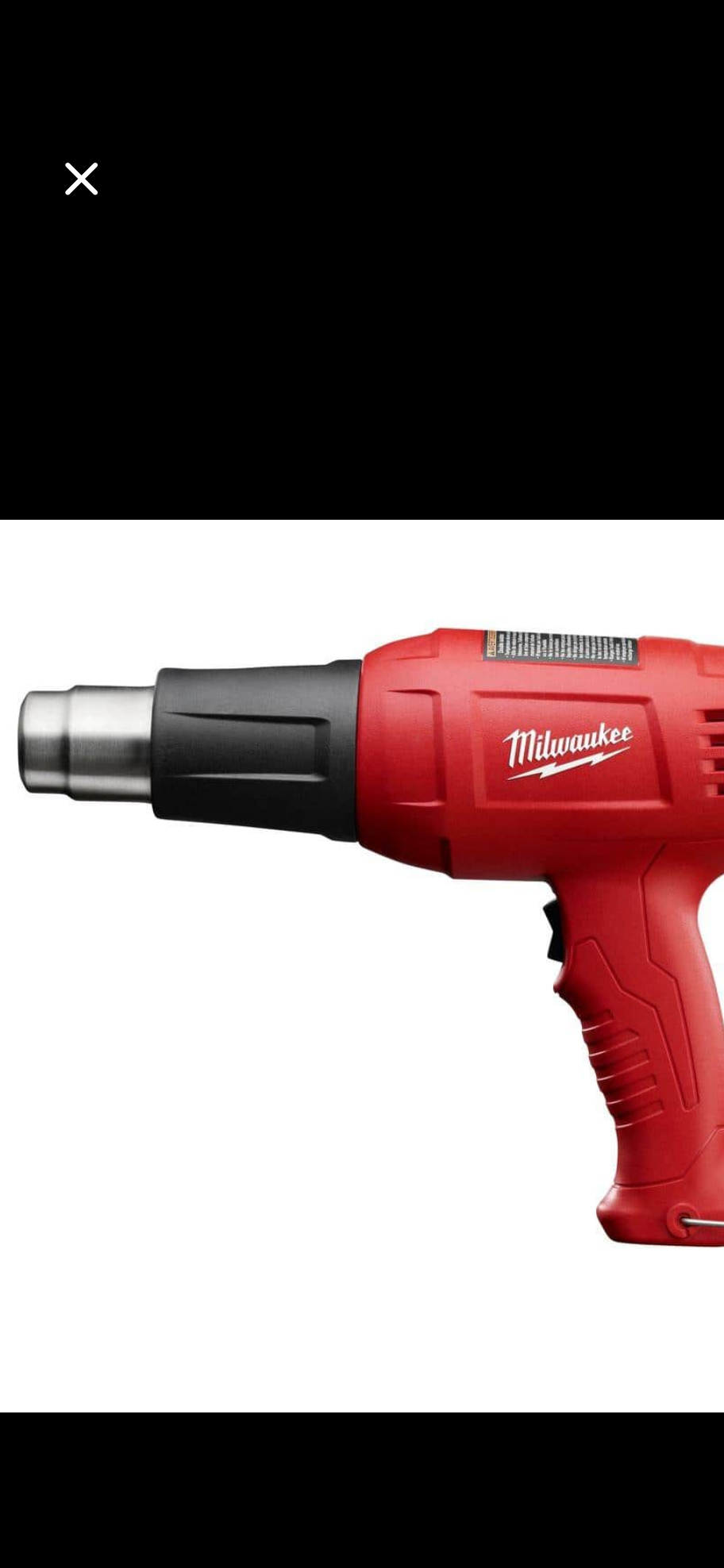 Milwaukee 8975-6 Dual Temperature Heat Gun – Heavy Duty 11.6 Amp (Corded)